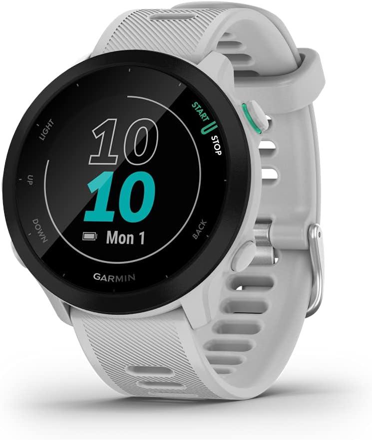 Best Running Watch - Garmin Forerunner 55, GPS with Daily Workouts, 2 Weeks Battery Life, White Review