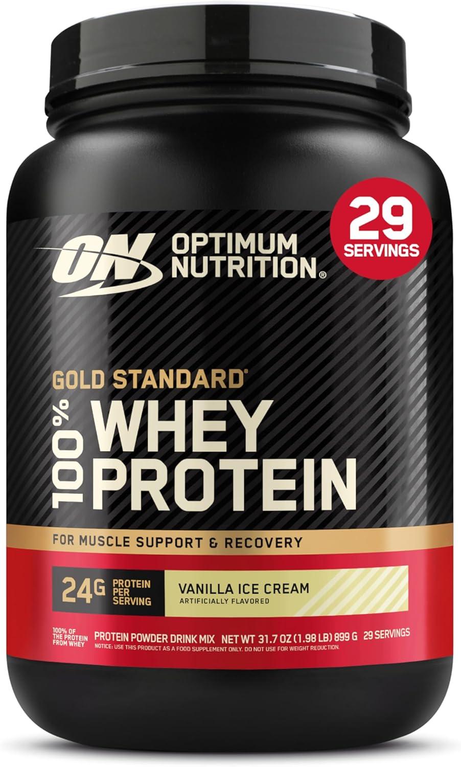 Best Protein Powder - Optimum Nutrition Gold Standard 100% Whey Vanilla Ice Cream 2 Pound Review