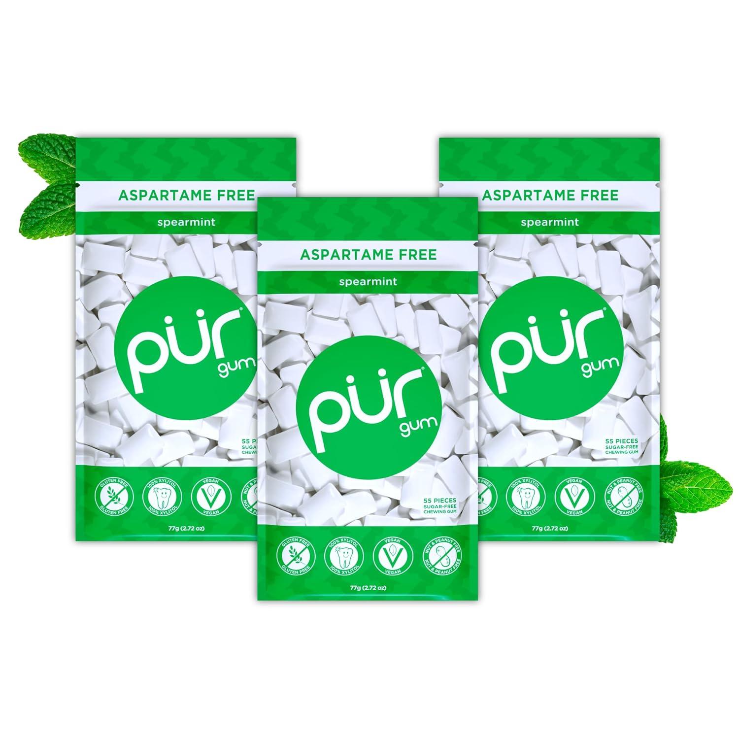 Best Chewing Gum - PUR Gum | Aspartame Free, 100% Xylitol, Spearmint Review