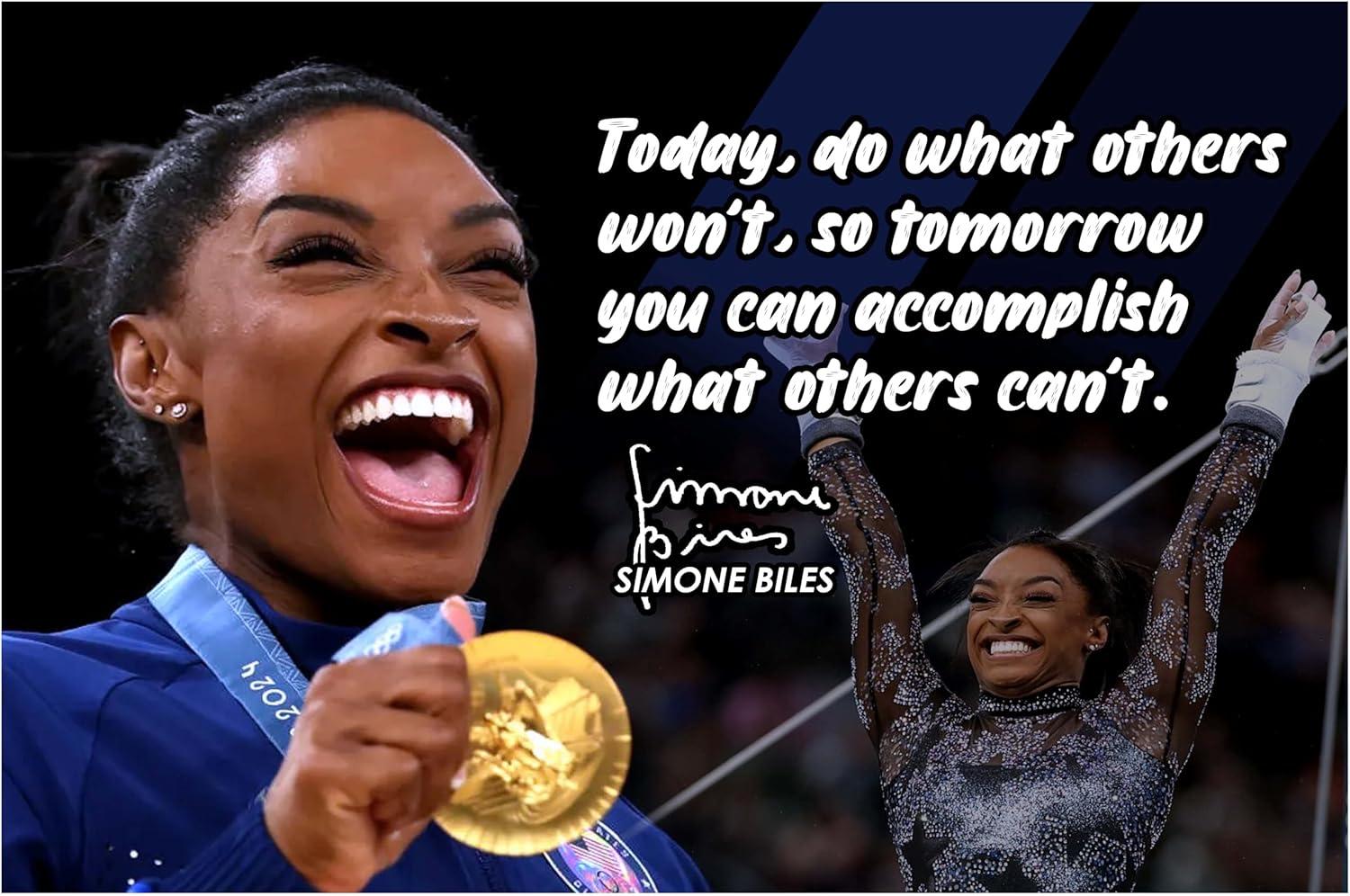 Best Classroom Poster - Simone Biles Motivational Quote Inspirational Gymnastics Decor Review