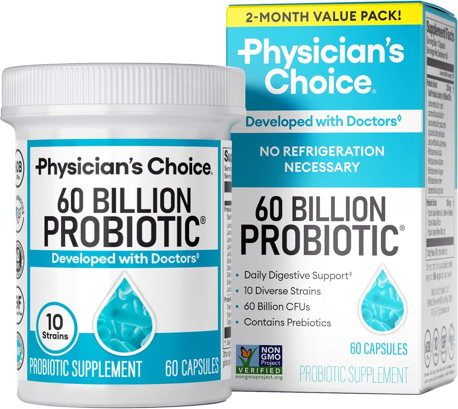 Best Probiotic - Physician's CHOICE 60 Billion CFU 10 Strains + Organic Prebiotics 60ct Review