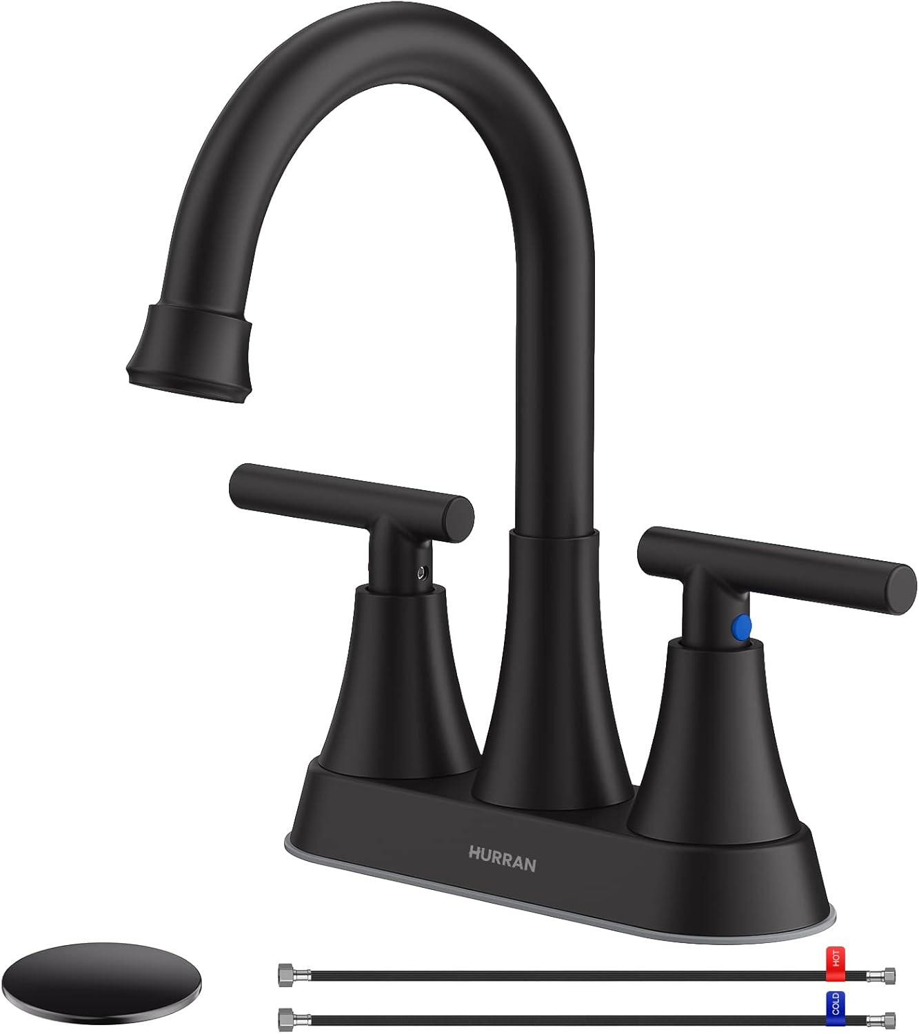 Best Matte Black Bathroom Faucet Easy Install Pop Up Drain