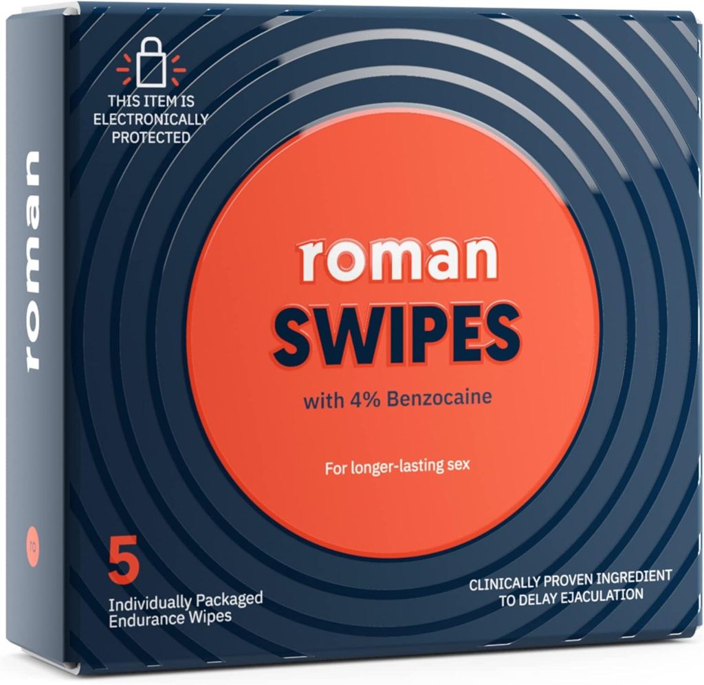 Best Stamina Wipes – Ro Swipes | Fast-Acting, Convenient, Over-The-Counter Wipes Increase Stamina, Formulated with 4% Benzocaine, Features Discreet Packaging | 5-Pack Review