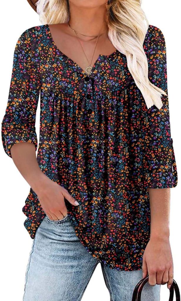 Best Women’s Tunic – ROSELINLIN Long Sleeve Floral Blouse Review