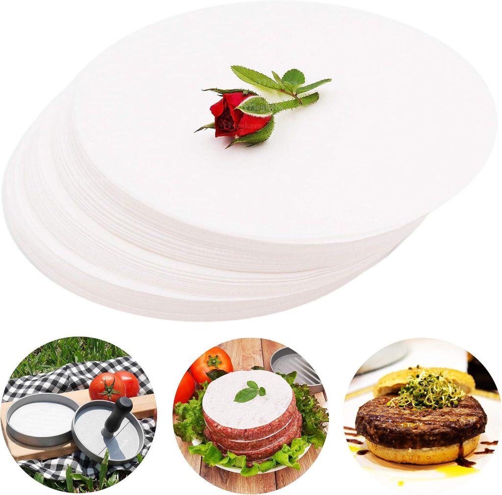 Best Cooking Paper – Meykers Patty Paper Sheets for 4/4.5 Inch Burger Press | 500 pcs Round | Hamburger Maker Non-Stick Heat Resistant Circle Wax Parchment Paper Review