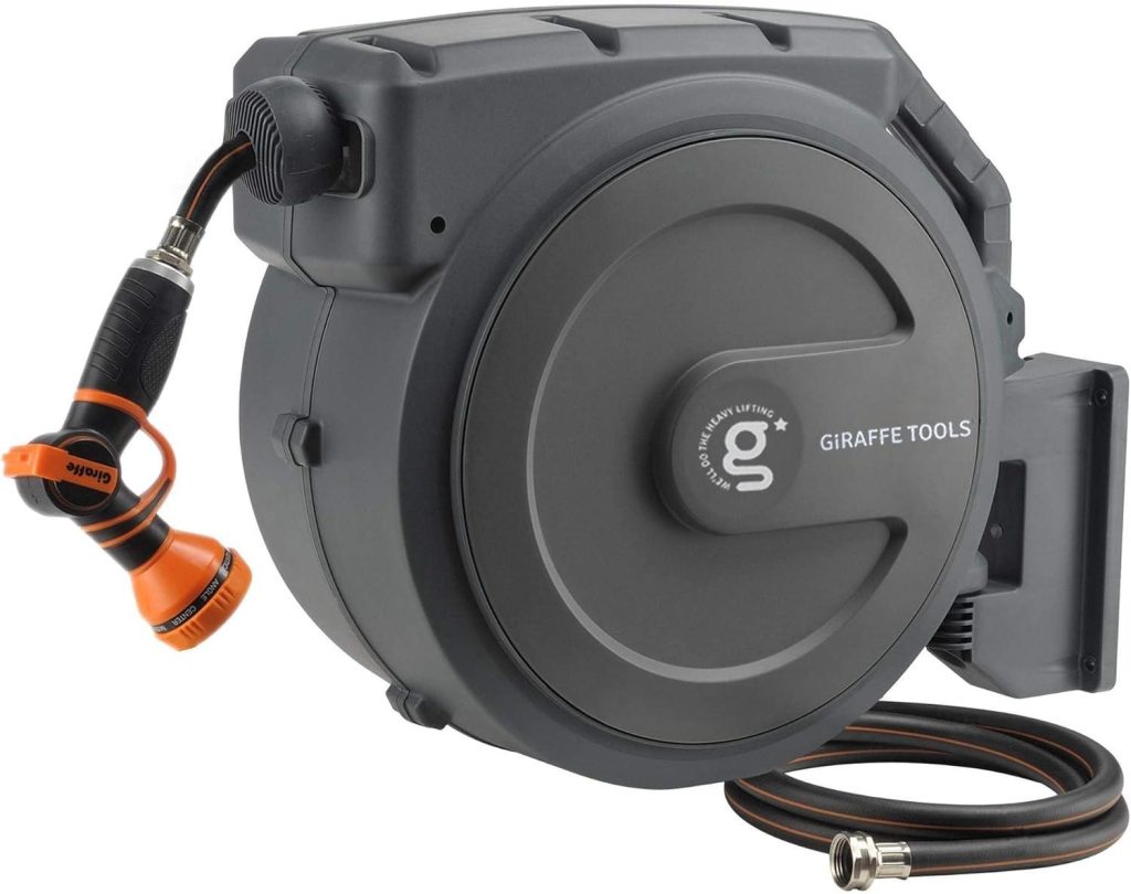 Best Garden Hose Reel – Giraffe Tools Retractable 1/2 Inch 130 ft Review