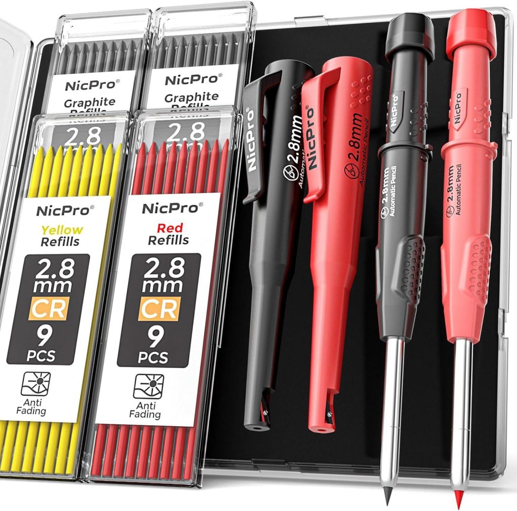 Best Carpenter Pencil Set – Nicpro 2 Pack with Sharpener Review