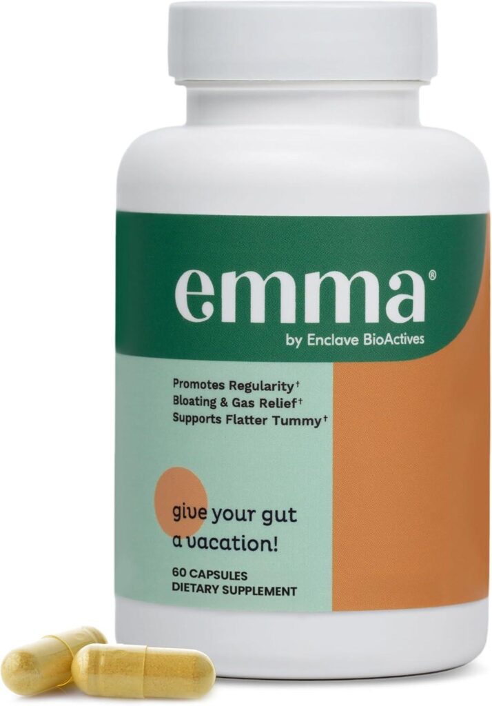 Best Gut Health – Emma Gut Health Doctors Endorsed Supplement – 60 Capsules – Relief from Gas and Bloating, Repairs Leaky Gut with Magnesium, Berberine, Vitamin D, Quercetin & More – Gut Health & Colon Cleanse Formula Review