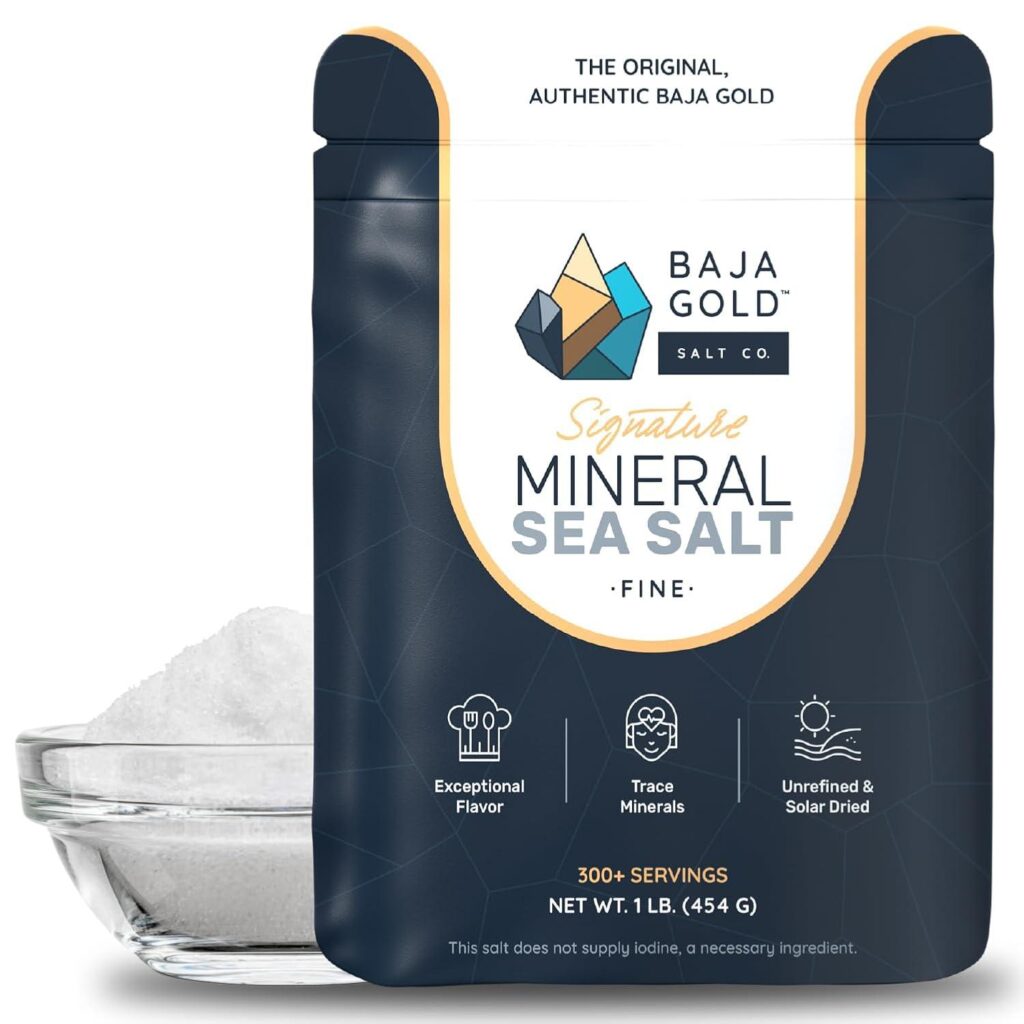 Best Sea Salt – Baja Gold Mineral Sea Salt – Recommended by Gary Brecka – Fine Grind for Cooking & Baking. Review