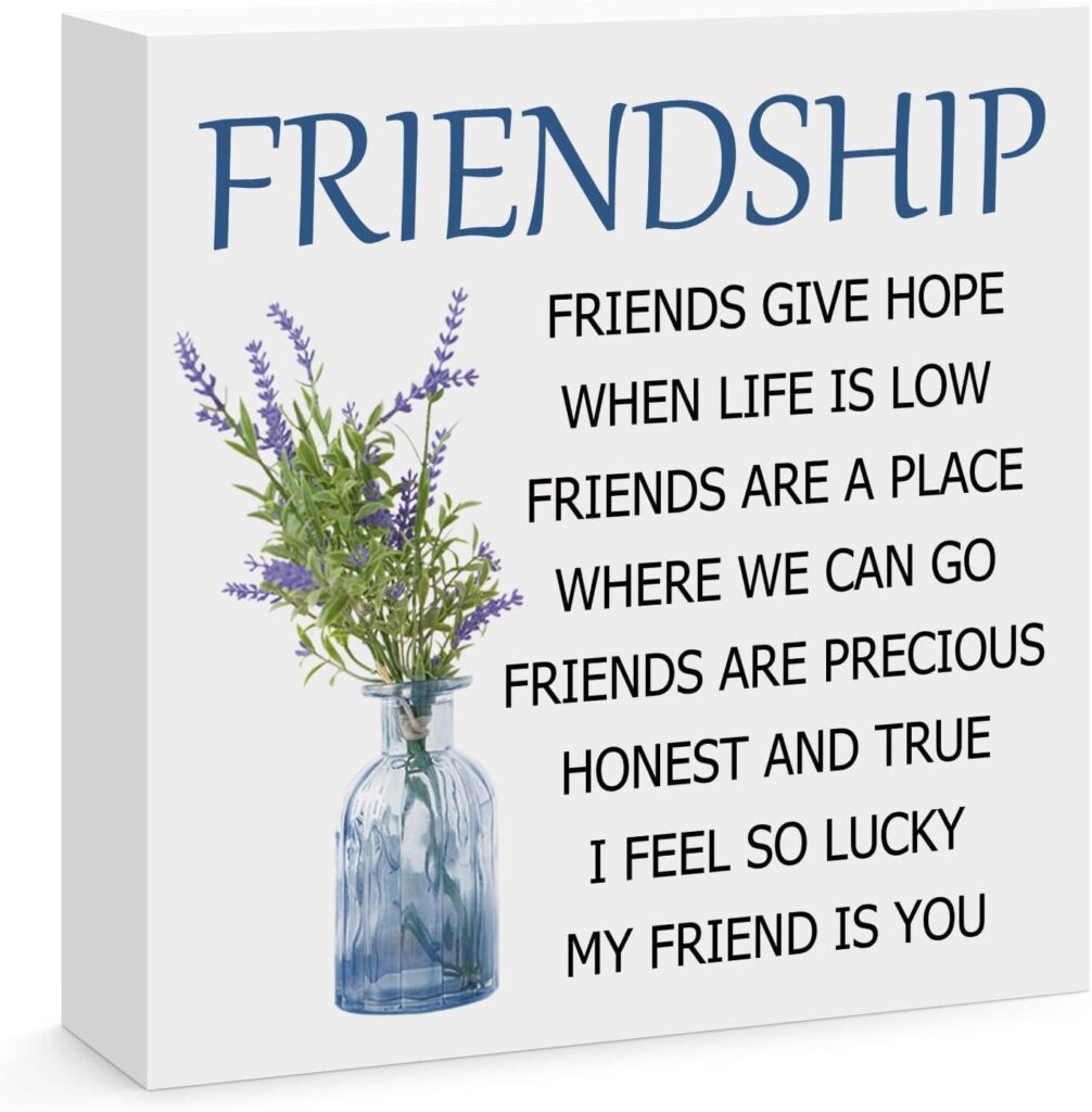 Best Desk Decor – Gift for Friend Women Friendship Sign Review
