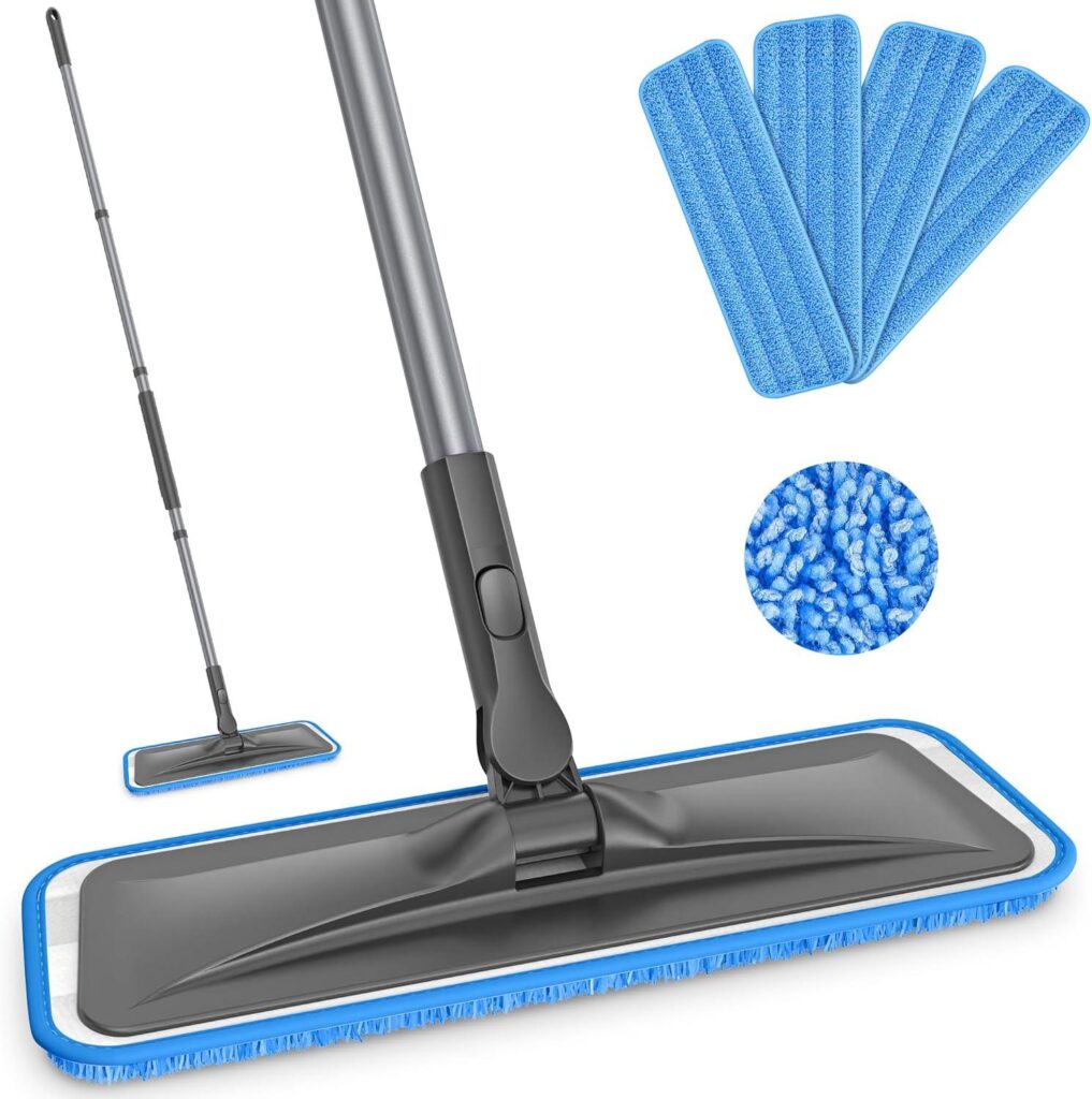 Best Microfiber Mop – BPAWA Flat Floor Mop with 4 Washable Pads Review