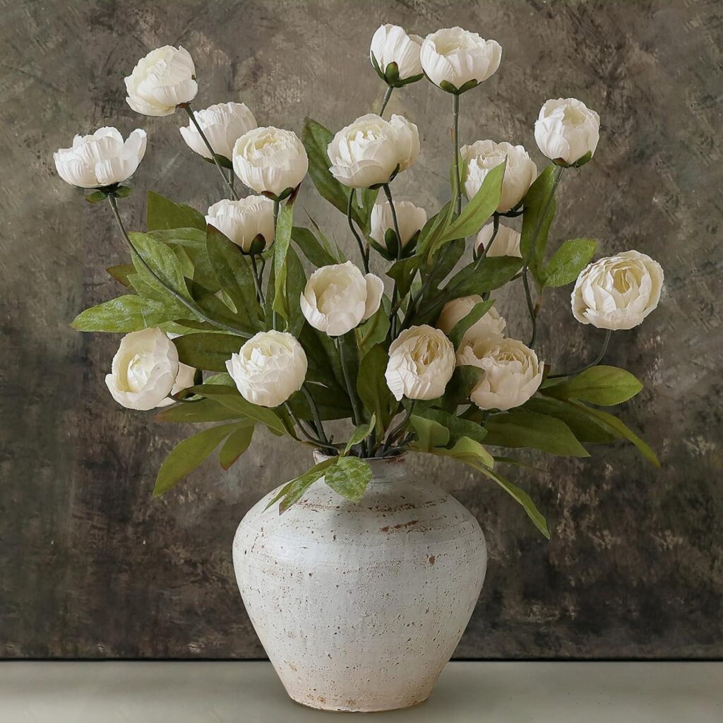 Best Home Decor – VIERENA 6 Pcs Faux Silk Peony Flowers Review