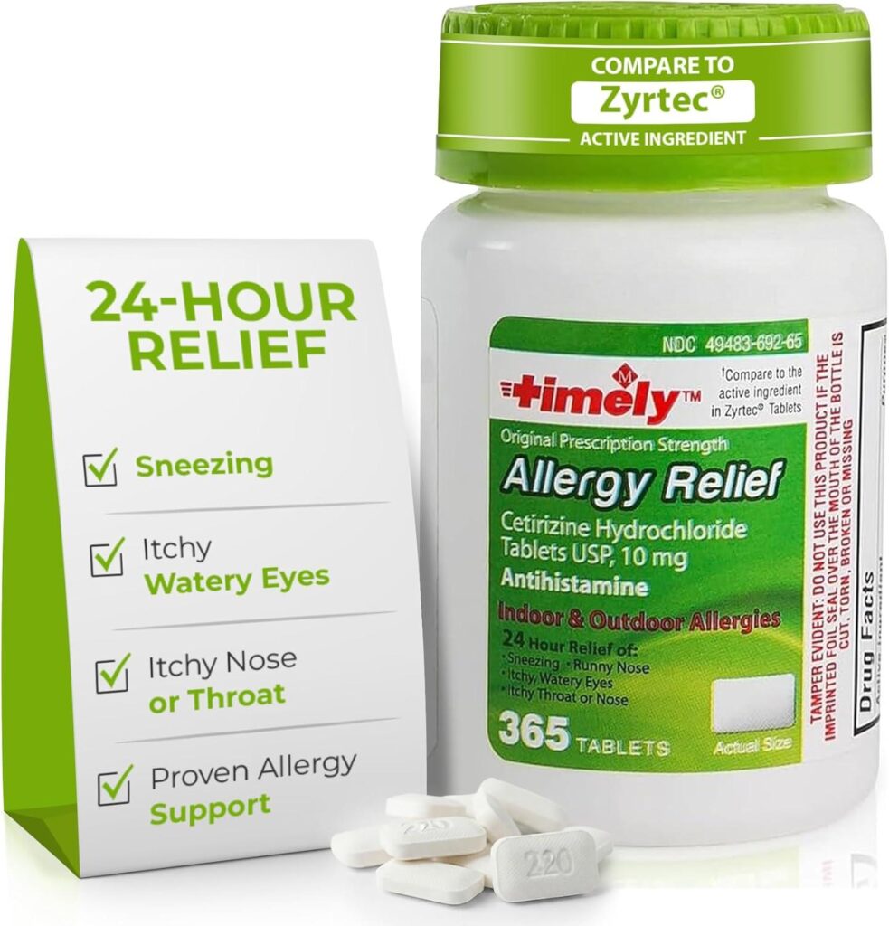 Best Allergy Relief – TIME-Cap Labs 365 Tablets Cetirizine HCl Review