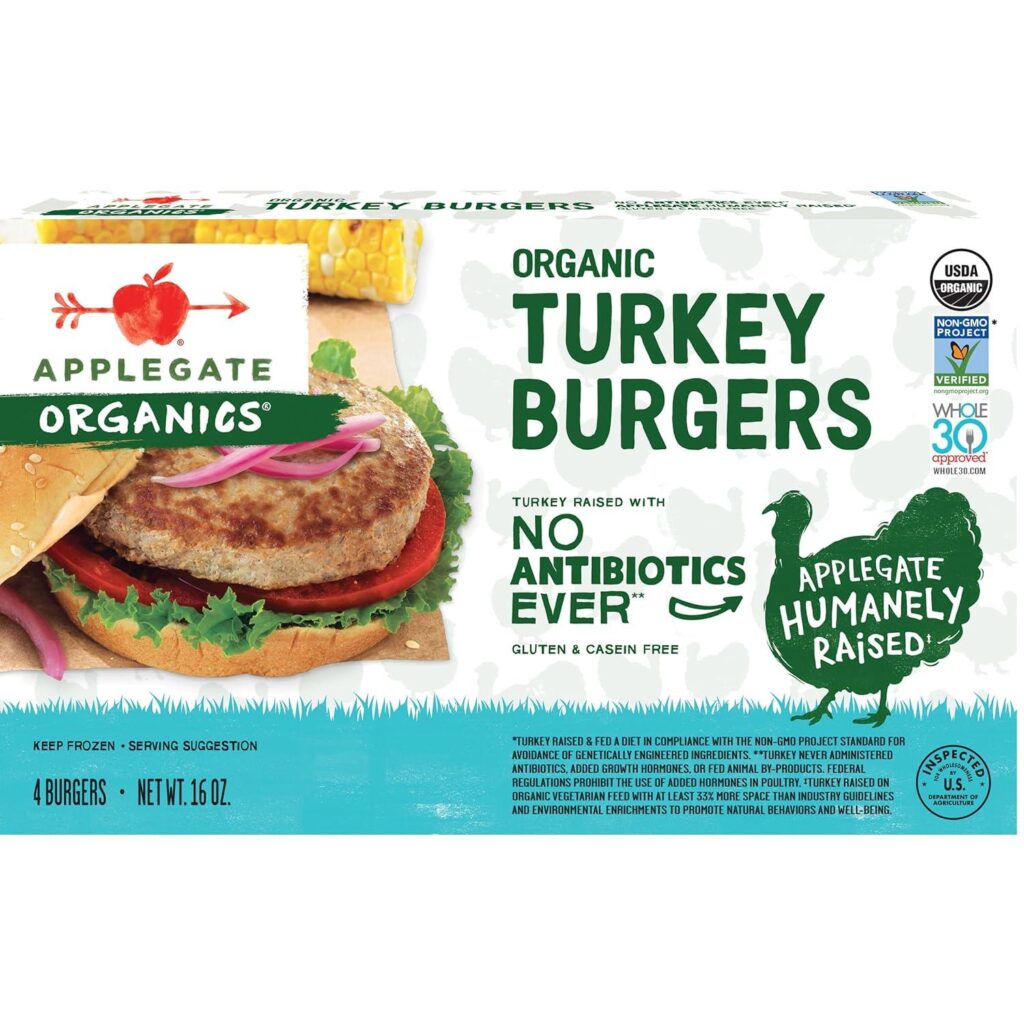 Best Organic Turkey Burgers – Applegate, Frozen Turkey Patties Review