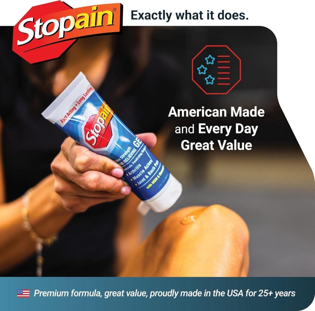 Best Pain Relief Gel – Stopain 3oz USA Made, Max Strength Fast Acting Review