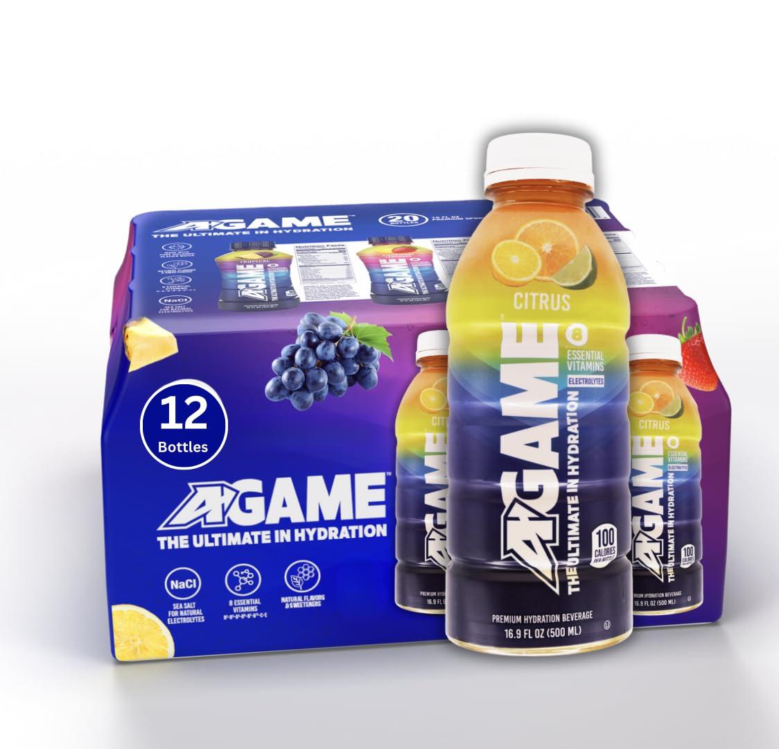 A-Game Hydration Compared: Citrus, Tested Vitamins & Salt, Athlete Fave…