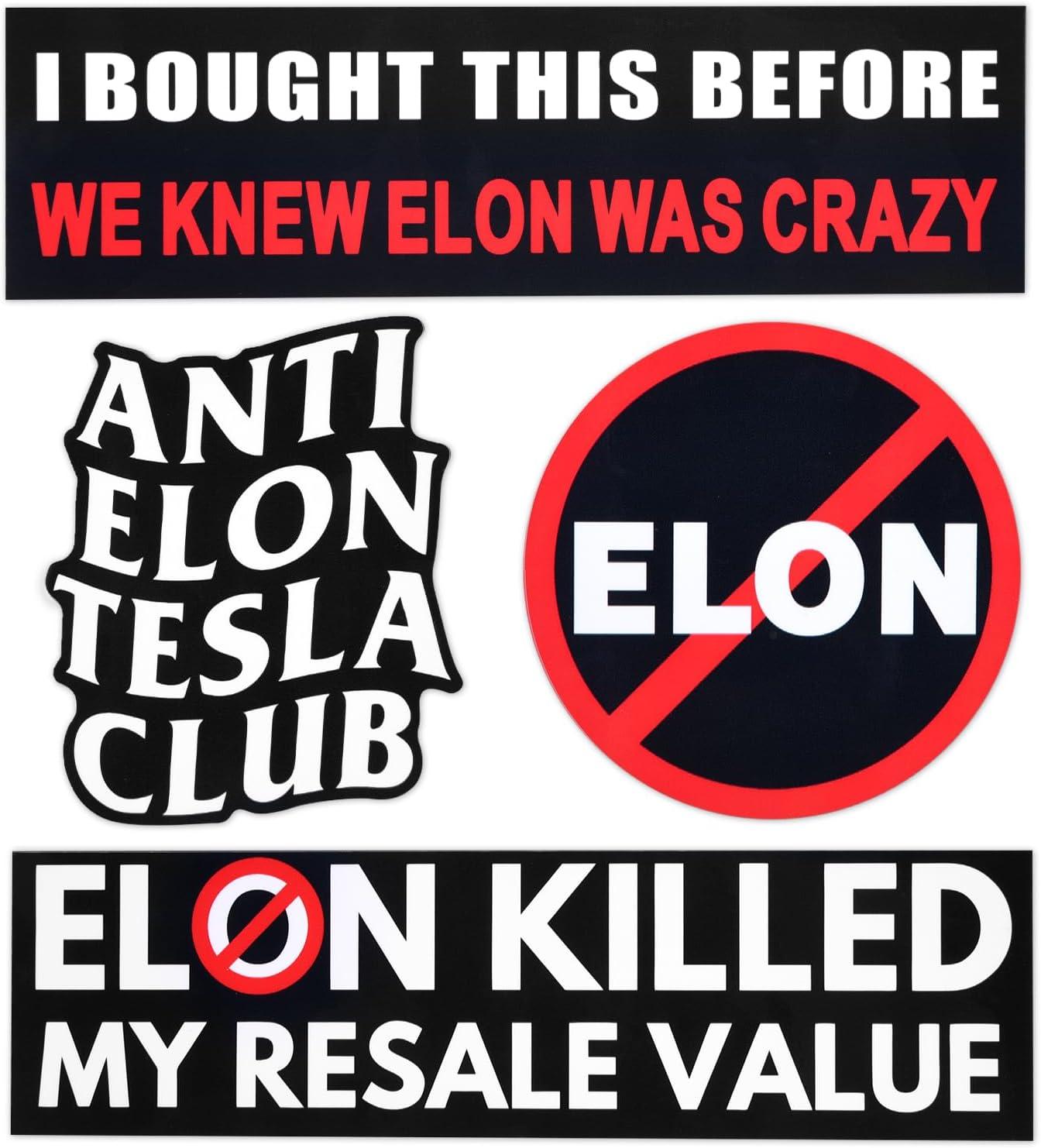 Funny Elon Tesla Bumper Sticker Showdown: Tested For Resale... waterproof Surprise!