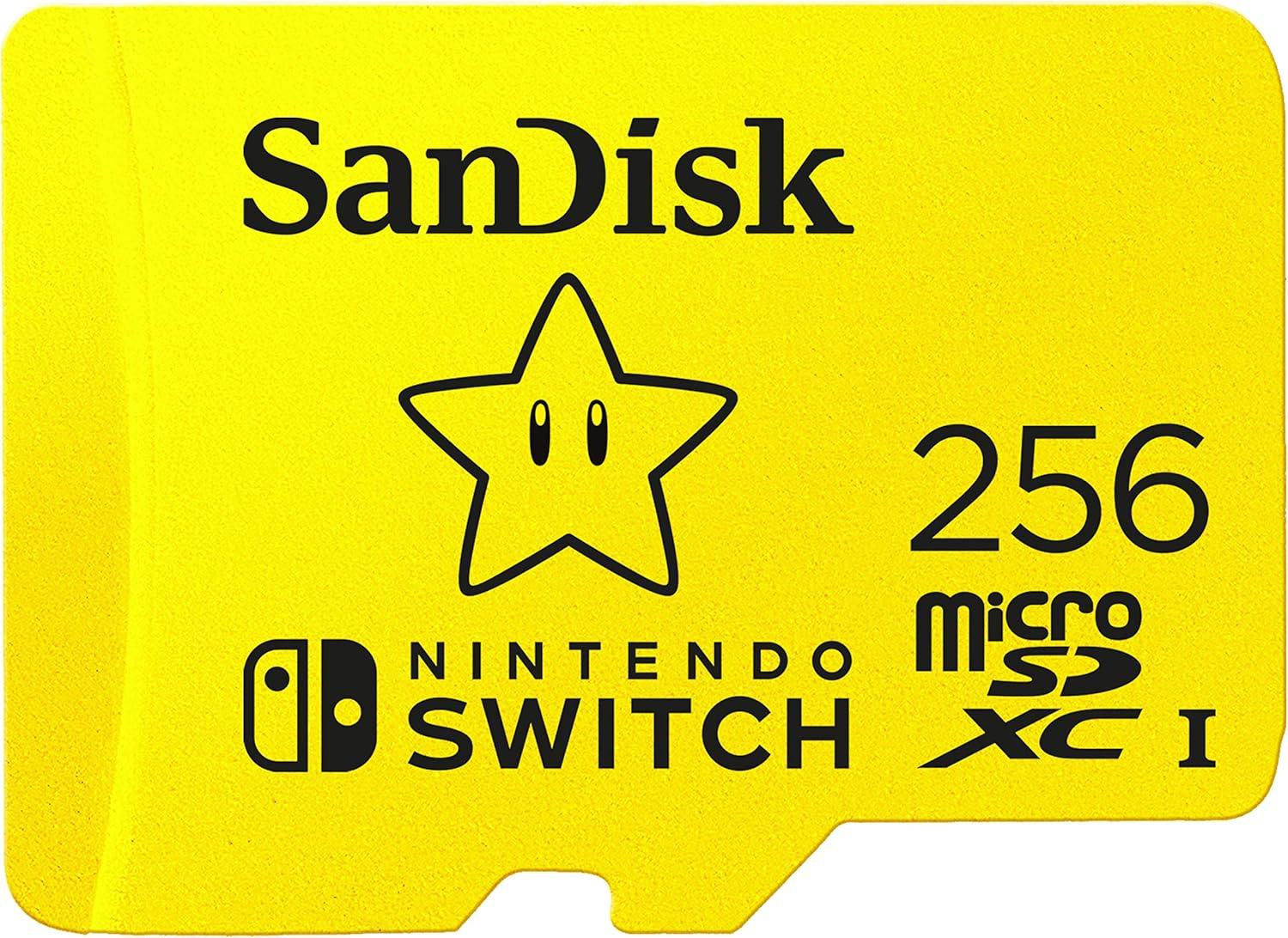 SanDisk 256GB microSD Card: Tested for Switch-1, OLED, Lite... (Licensed Feature)