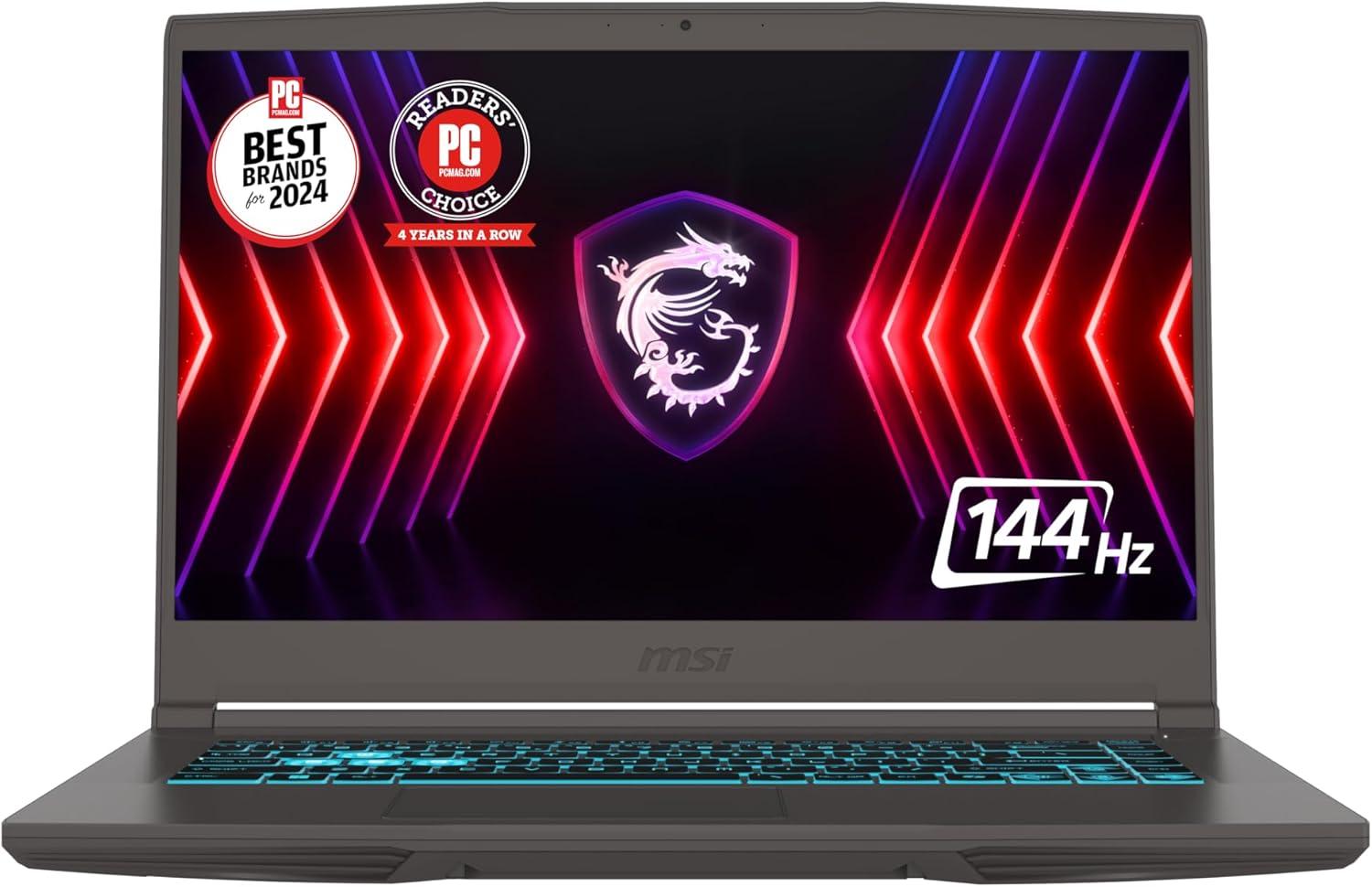 MSI Thin 15: Surprising 144Hz Gaming Laptop with RTX 4050, DDR4, 512GB SSD, WiFi 6E, and Win 11
