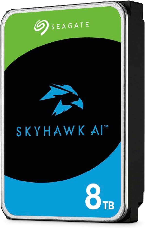 Seagate Skyhawk AI 8TB HDD - Cache Tested, Rescue for Security Cameras (ST8000VEZ01)