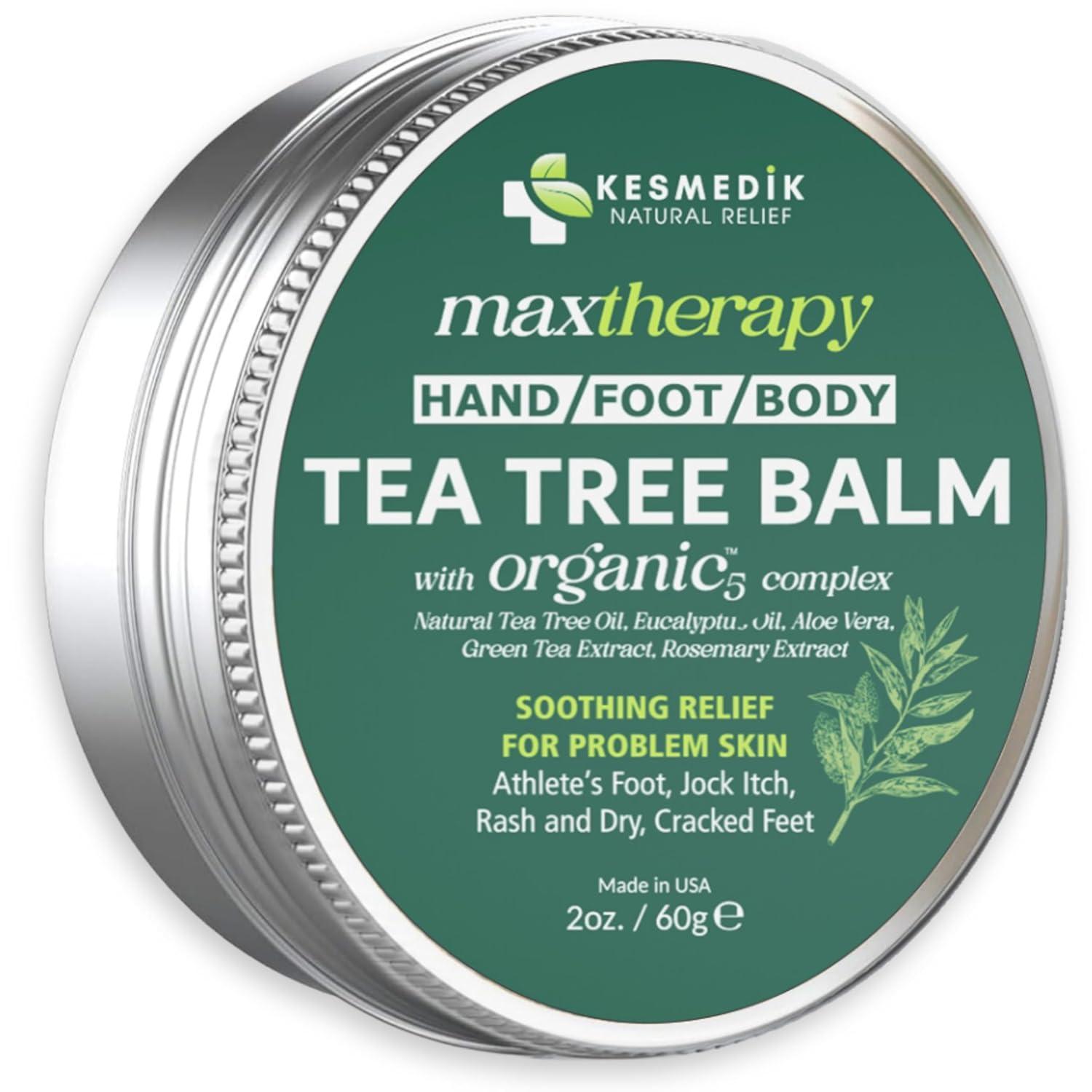 Tea Tree Oil MaxTherapy Balm Showdown (Skincare): Tested for Itchy Skin, Rashes, & Dry Skin - Safe for All