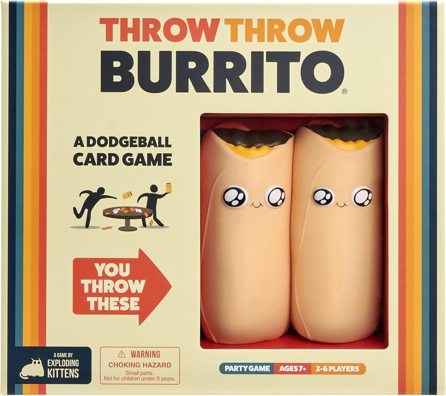 Surprising: Exploding Kittens Throw Throw Burrito (15-Minute) vs. Family Game Night Classics (Dodgeball, Kid & Adult)