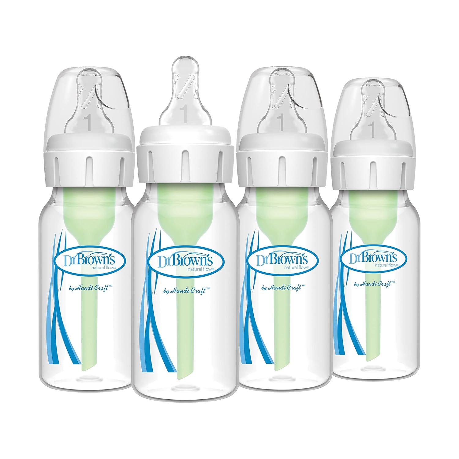Dr. Brown's Narrow Bottle vs. Level 1 Slow Flow: Anti-Colic Tested for 0m+ Needs