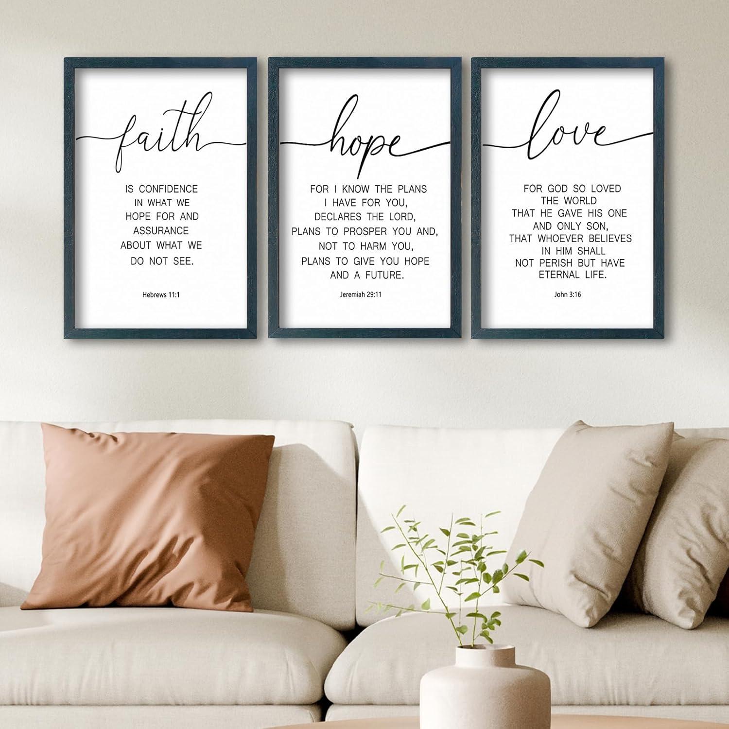 Bible Wall Decor Set of 3: Surprising Insight into Hope & Resilience