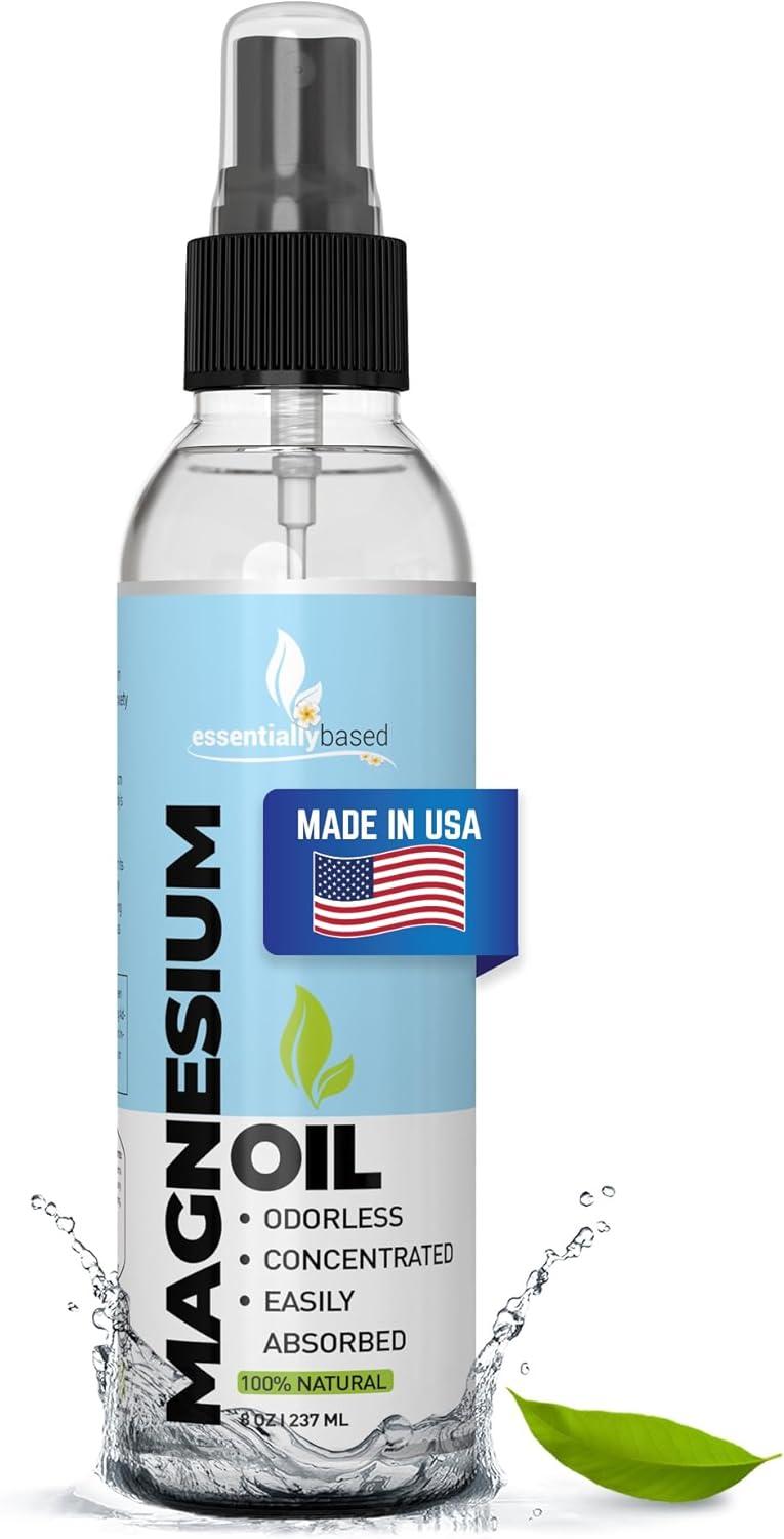 US-Made Magnesium Oil Showdown: 8oz Tested-Extra Strength & Less Sting for Sleep