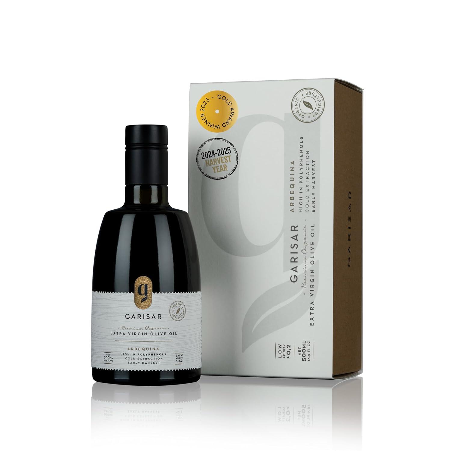 Garisar's Olive Oil: Surprising Polyphenol, Gold Medal Tested, Organic Cold Pressed (Pack of 2)