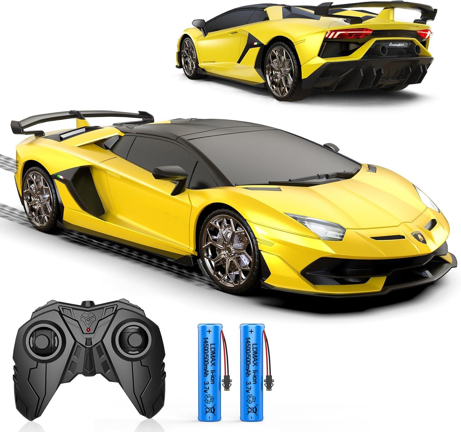 Surprising Showdown: 1:16 Scale Lambo RC Cars with Headlights vs. 2.4GHz Tech for 12Km/h Speed (Birthday Gift)