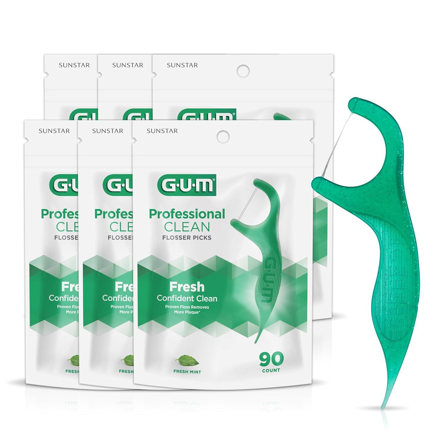 GUM Floss Picks Tested: Shred-Resistant vs. Standard, Fresh Mint Flavor & 90-Count Pack