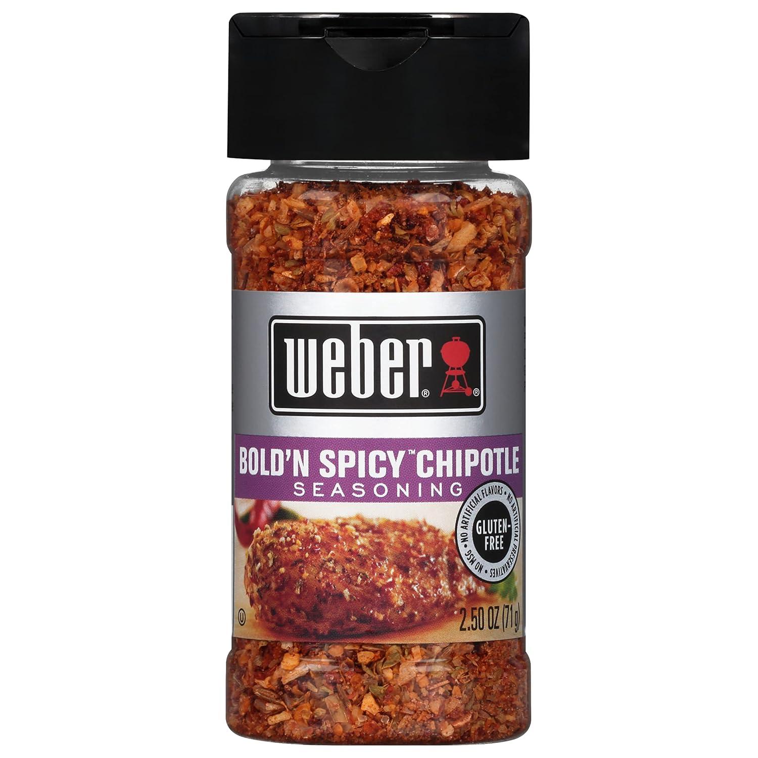 Weber Bold 'N Spicy Chipotle Seasoning Showdown: Shaker Convenience vs. Spicy Kick - Tested for Seasonal BBQ Lovers
