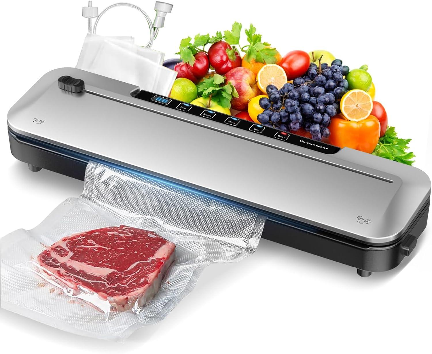 Surprising Insight: 75 KPa Suction, 10 Bags, Built-in Cutter, and Compact Design for Food Storage