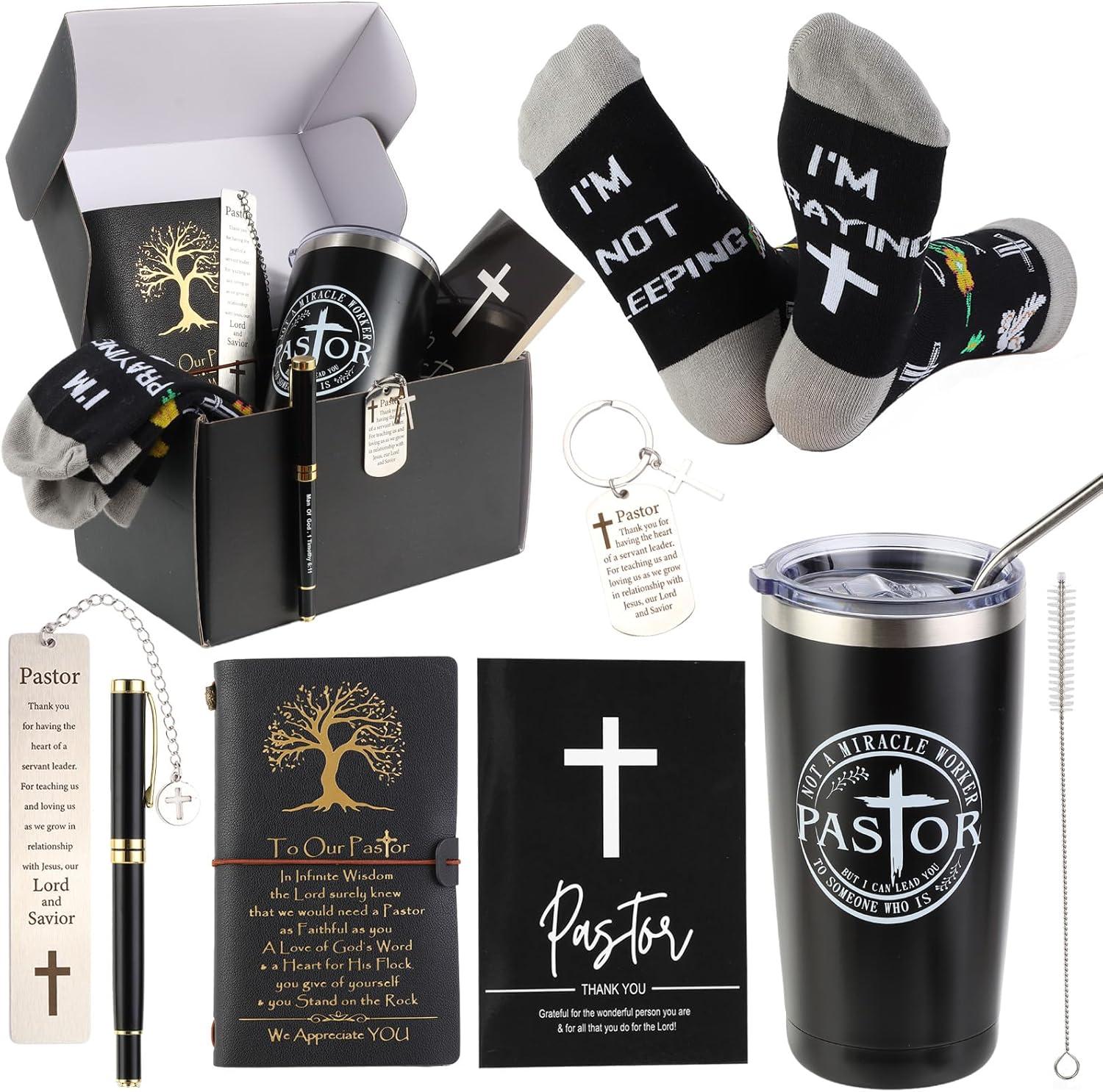 Pastor Appreciation Gifts: Tested Leather Journals, Fabric Lamps, & 'Step with Purpose' Socks for Seasonal Use