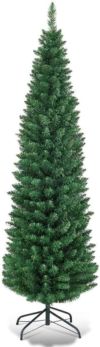 Giantex vs. Standard Tree: Hinged Design & Metal Legs for Holiday Decor