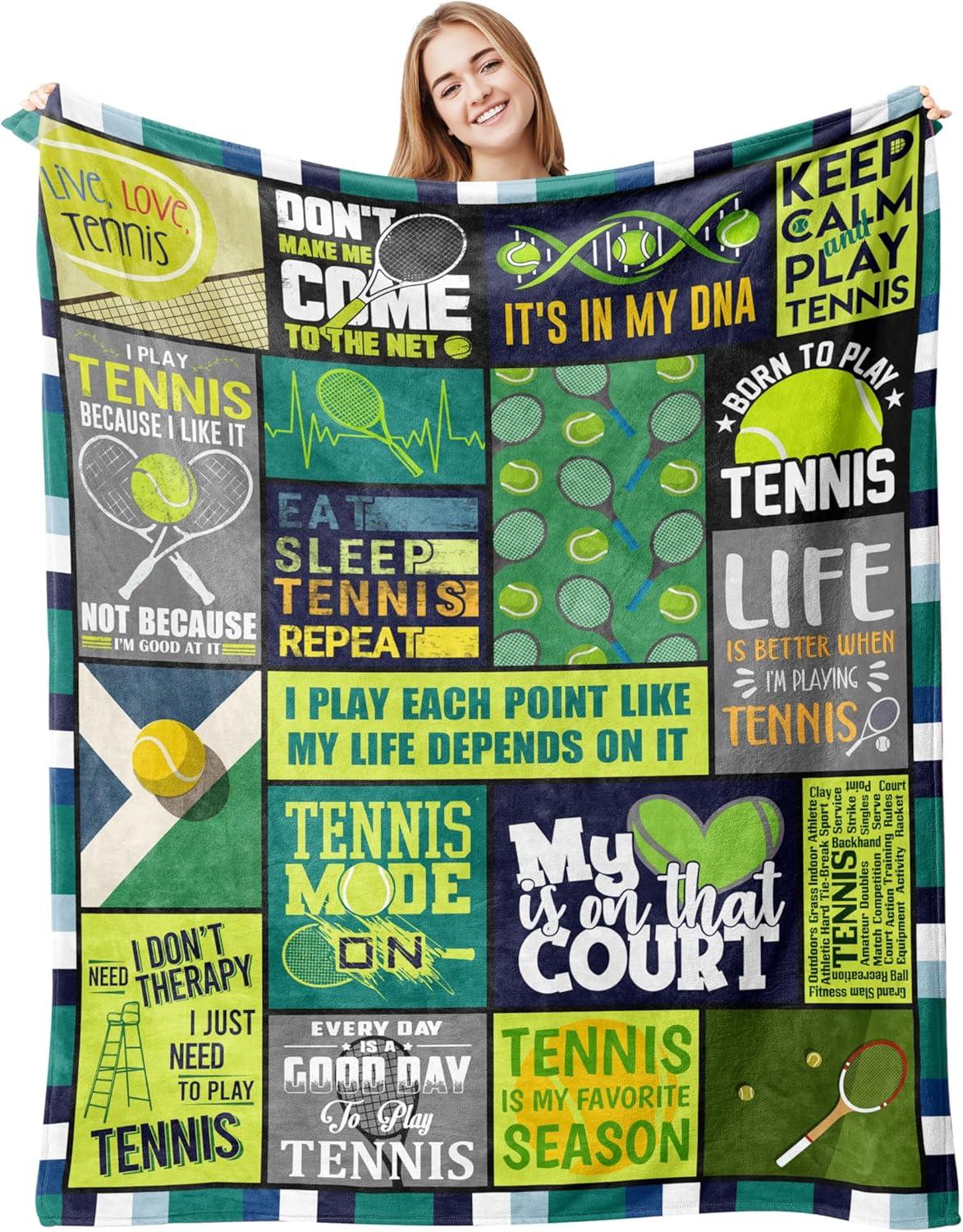 Surprising Versus: 60''x50'' Tennis Blanket-Gift for All Coaches & Players