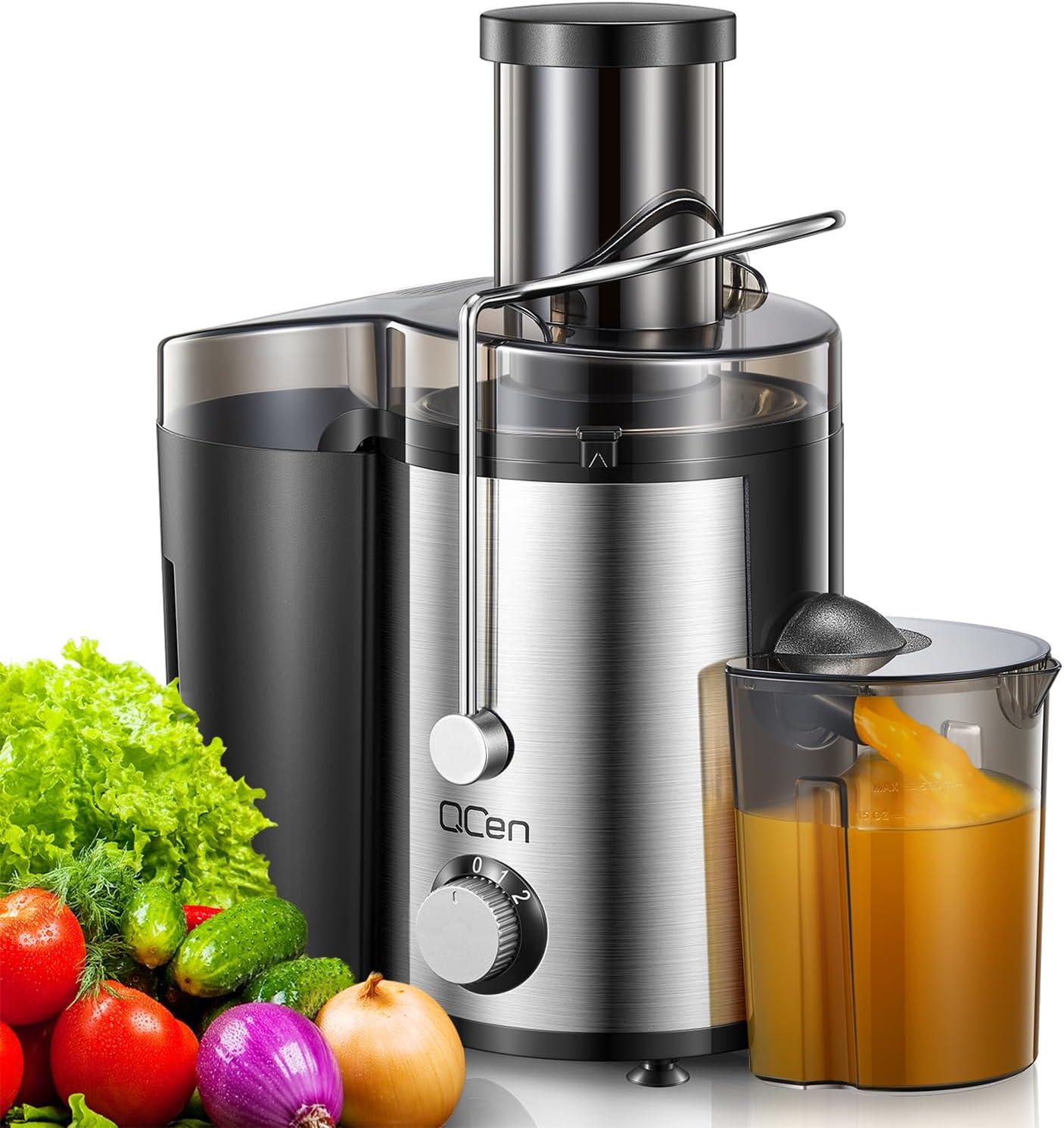 Qcen Juicer Showdown: 3" Chute, 800W Power, BPA-free Tested