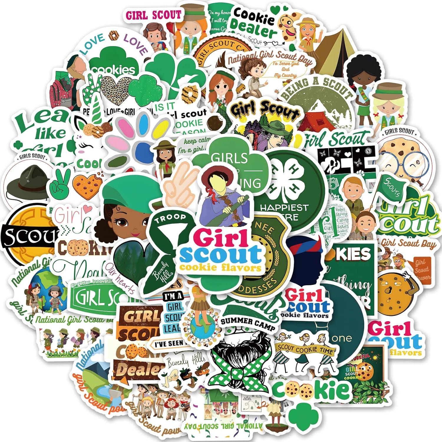 Girl Scout Stickers: 60Pcs, Vinyl, Waterproof Tested for Laptops & Water Bottle Use!