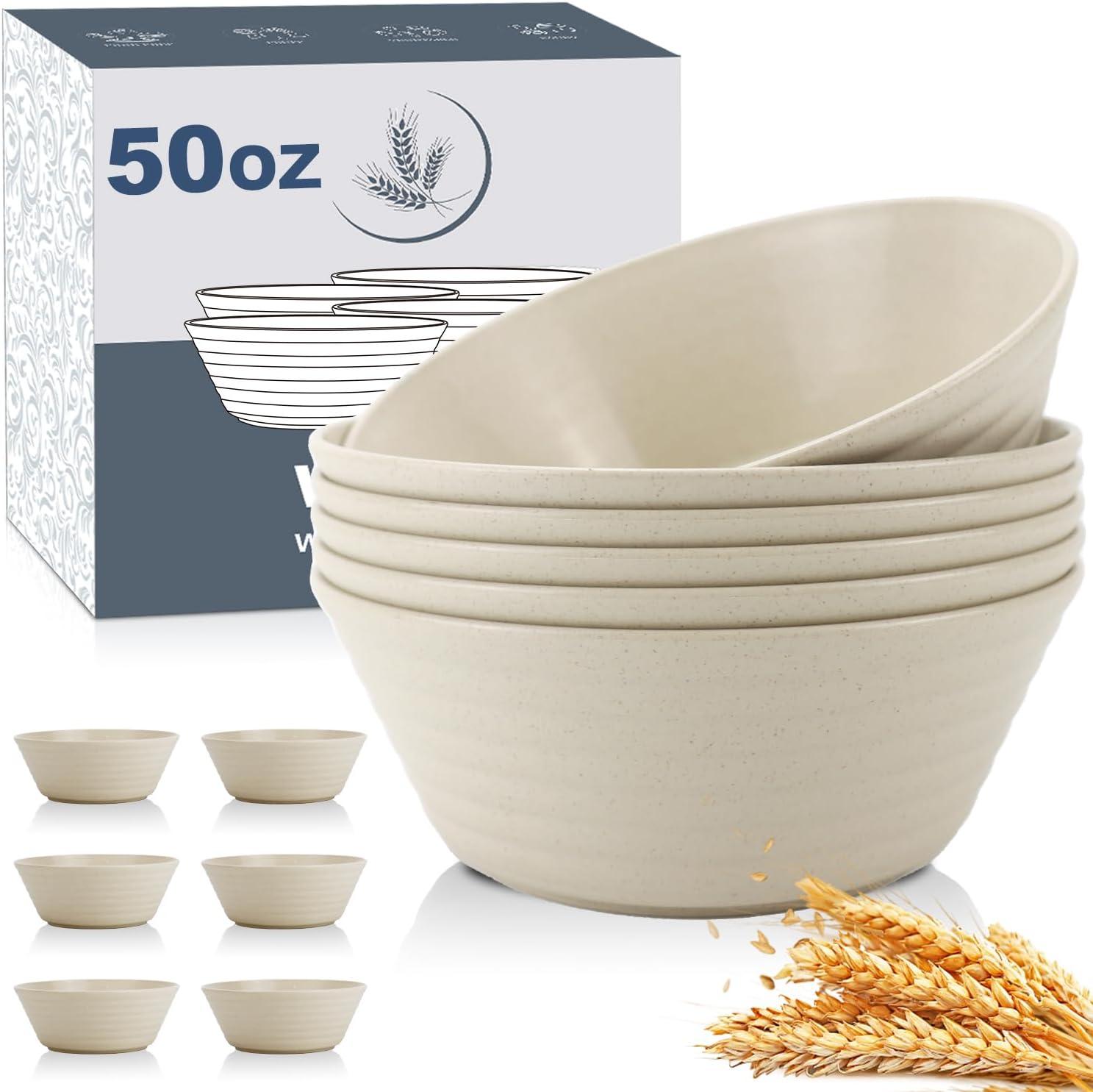 Wheat Straw vs Porcelain Bowls: Eco-Friendly 6-Piece Set Showdown