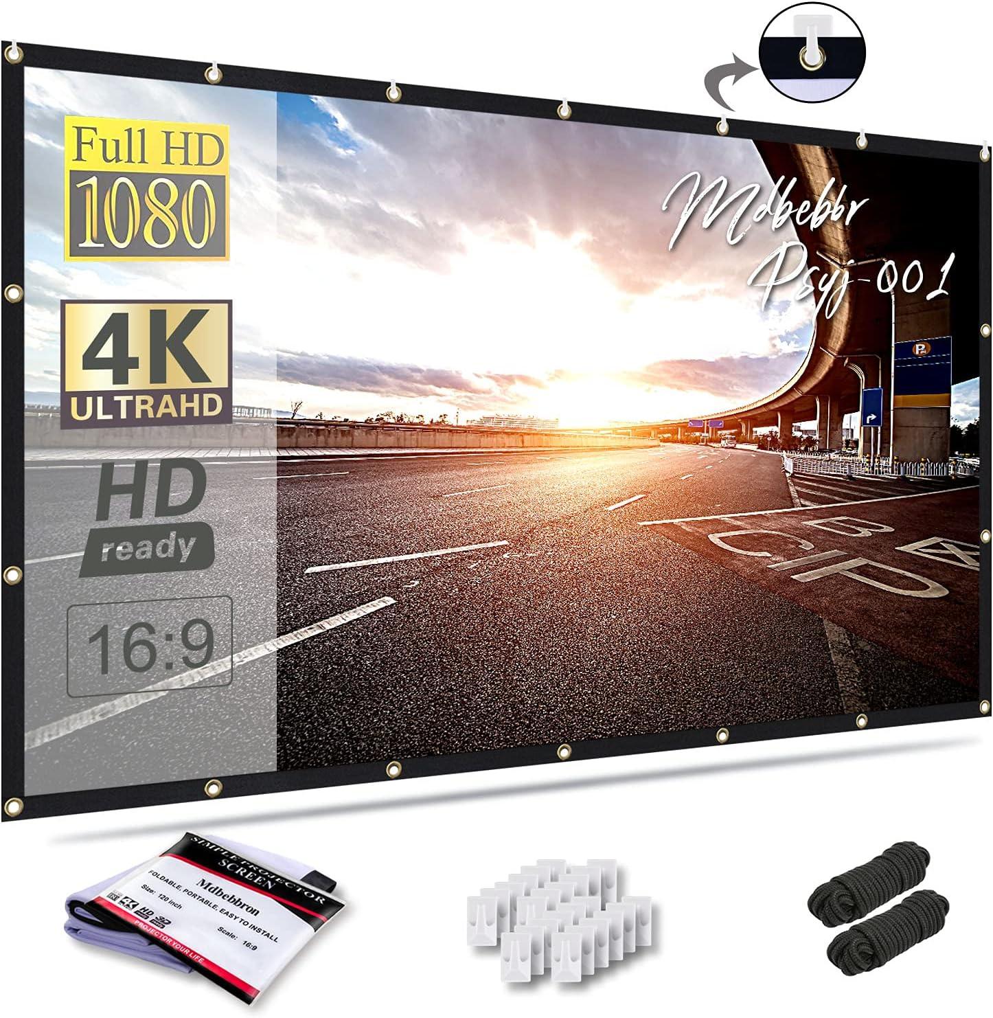 Showdown: 120-Inch Foldable Screen's Double-Sided Use (Anti-Crease, Portable)