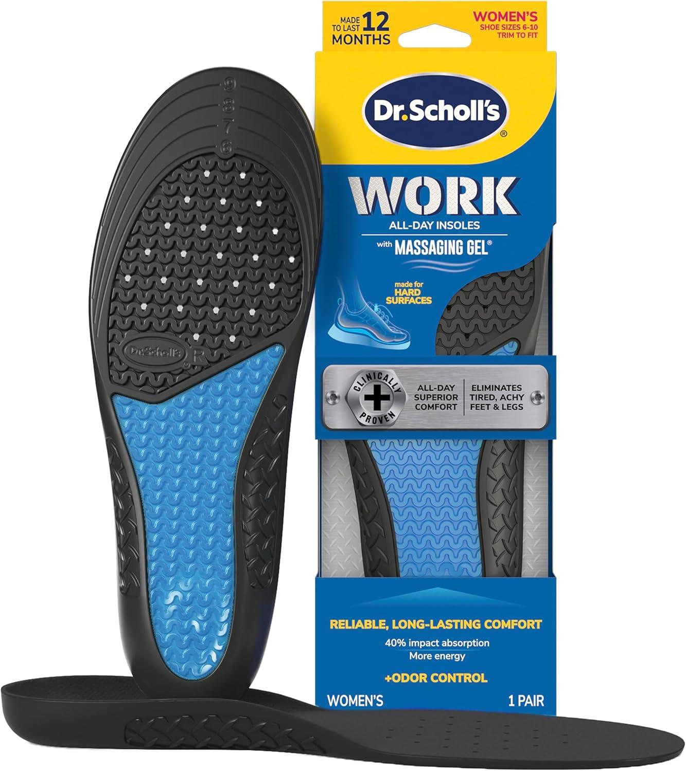 Dr. Scholl's Massage Gel Insoles Tested vs. Memory Foam: Surprising All-Day Support for Hard-Working Feet