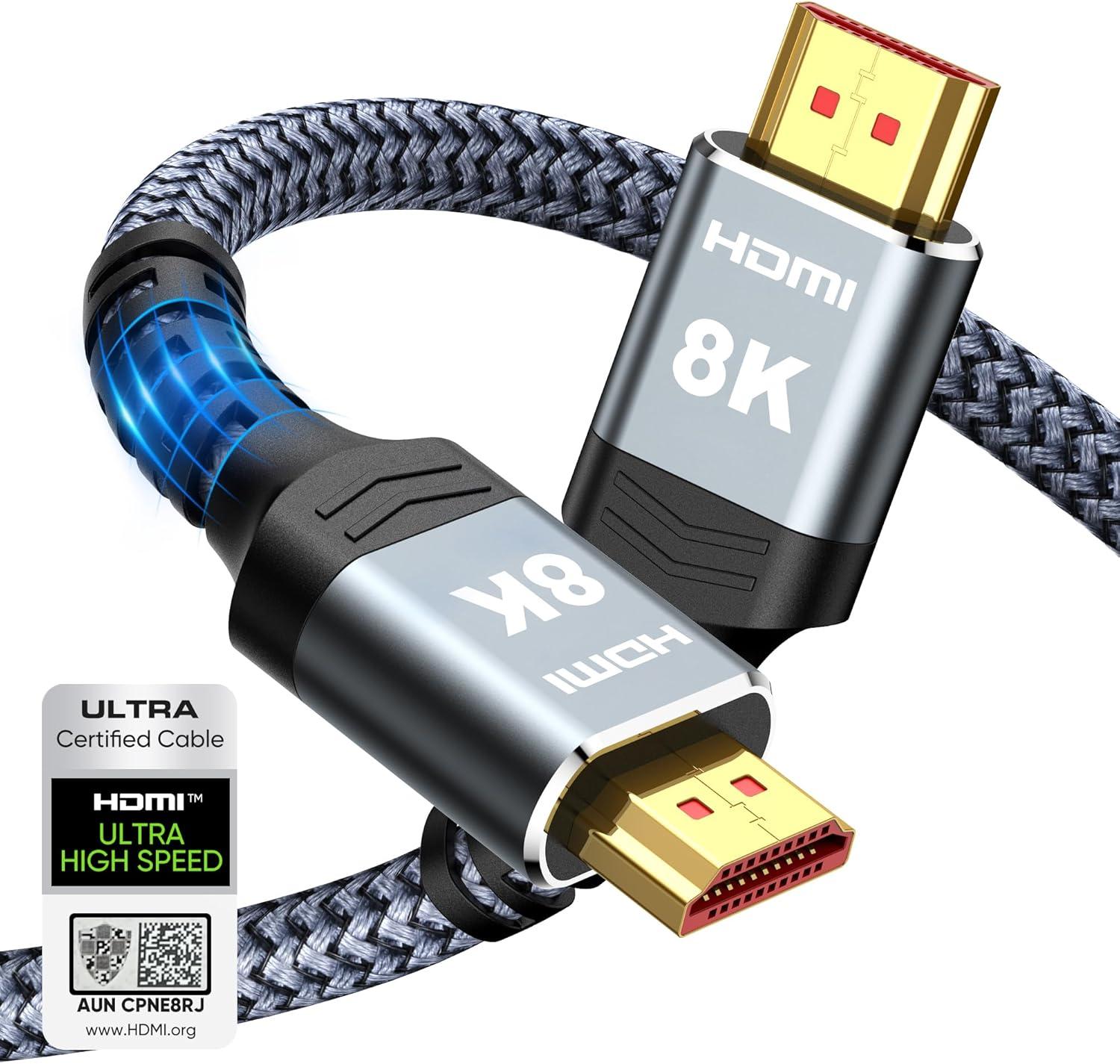 Highwings HDMI Cable Tested: 8K@60Hz, Braided, 48Gbps, HDR10 for PS5 Gamers