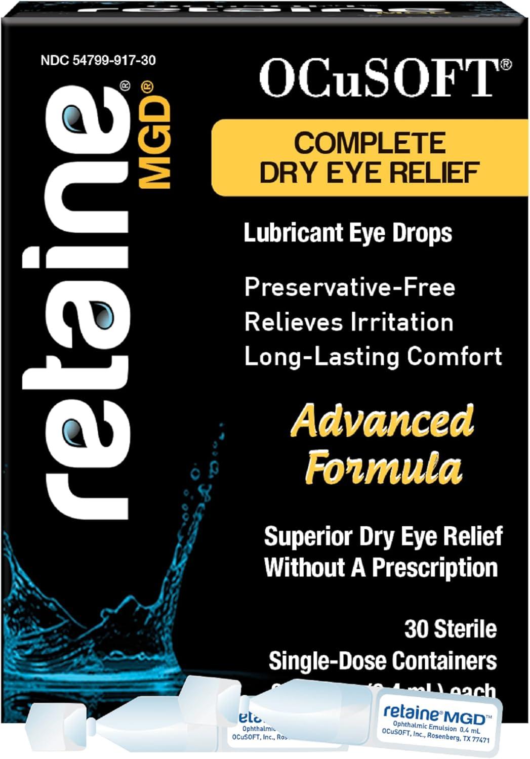 OCuSOFT Retaine MGD Showdown: 30 Count Preservative-Free vs. 0.01 Fl Oz Dry Eye Relief
