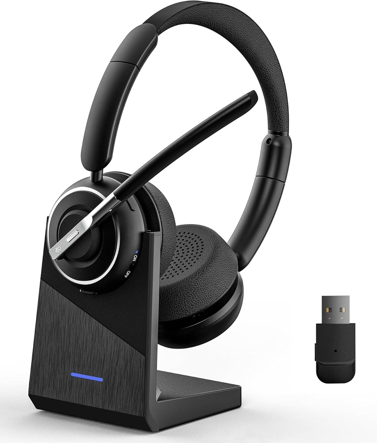 Call Center Headset Showdown: AI Noise Cancelling, V5.2, USB Dongle, Charging Base & Mic Mute