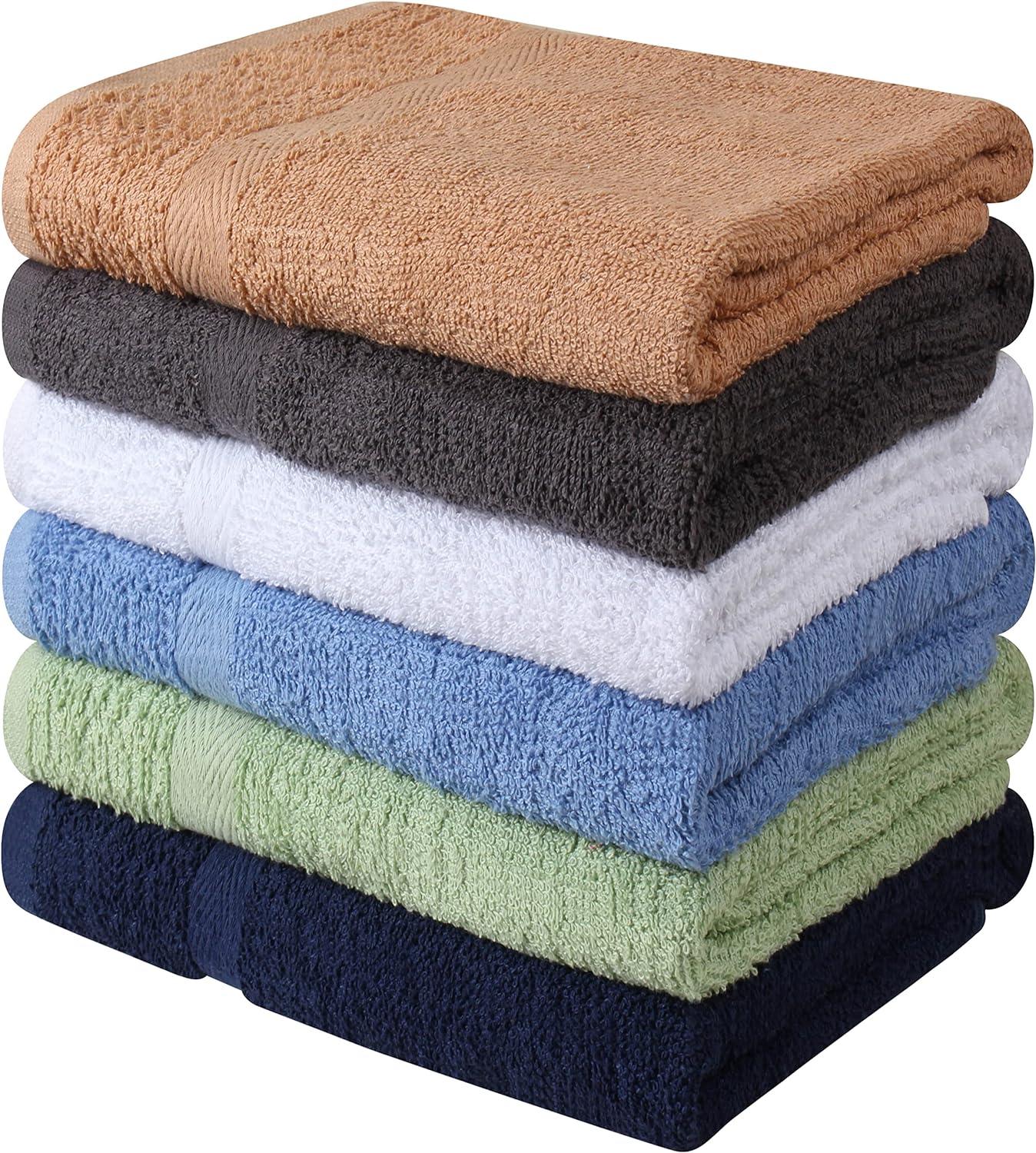 Bath Towels Showdown: Quick Dry, Super Absorbent, Soft, 100% Cotton… 6 Colors, Light Weight