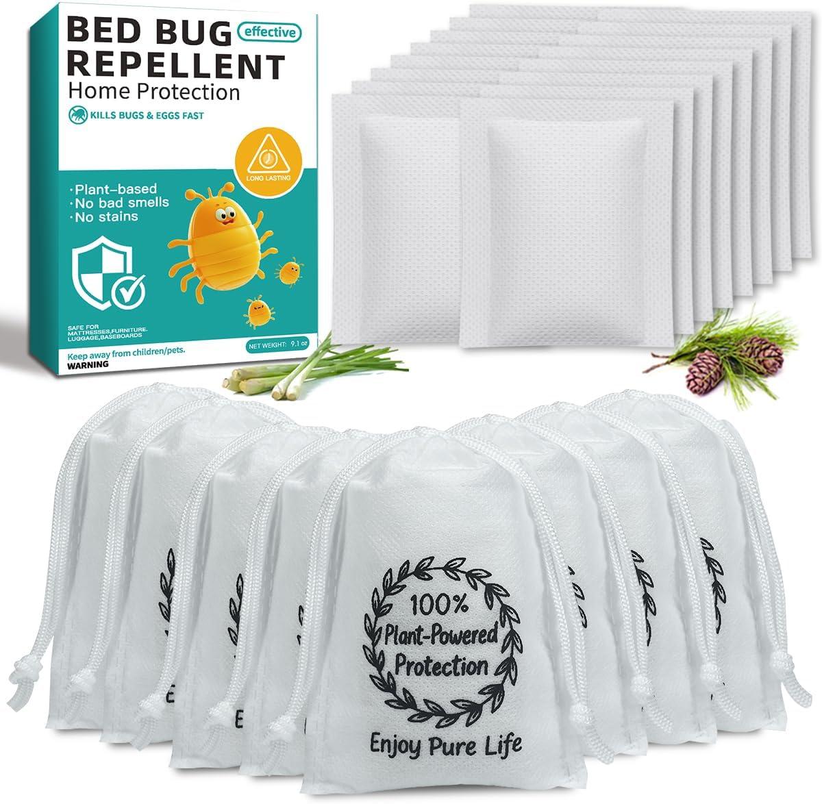 Natural Bed Bug Pouches Showdown: 16-Pack, Plant-Based, 2-Month Protection, Non-Toxic!