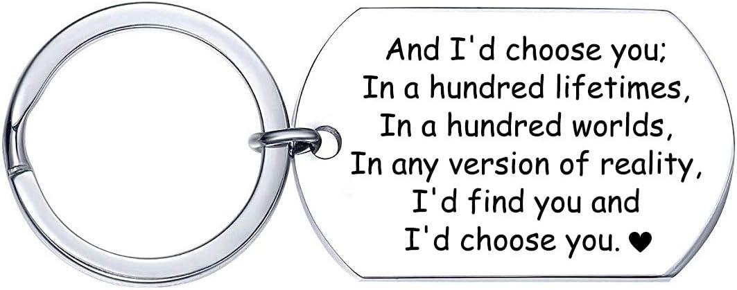 XGAKWD's Engraved Keychain for Men: Surprising Anniversary Gift... with Romantic Quotes