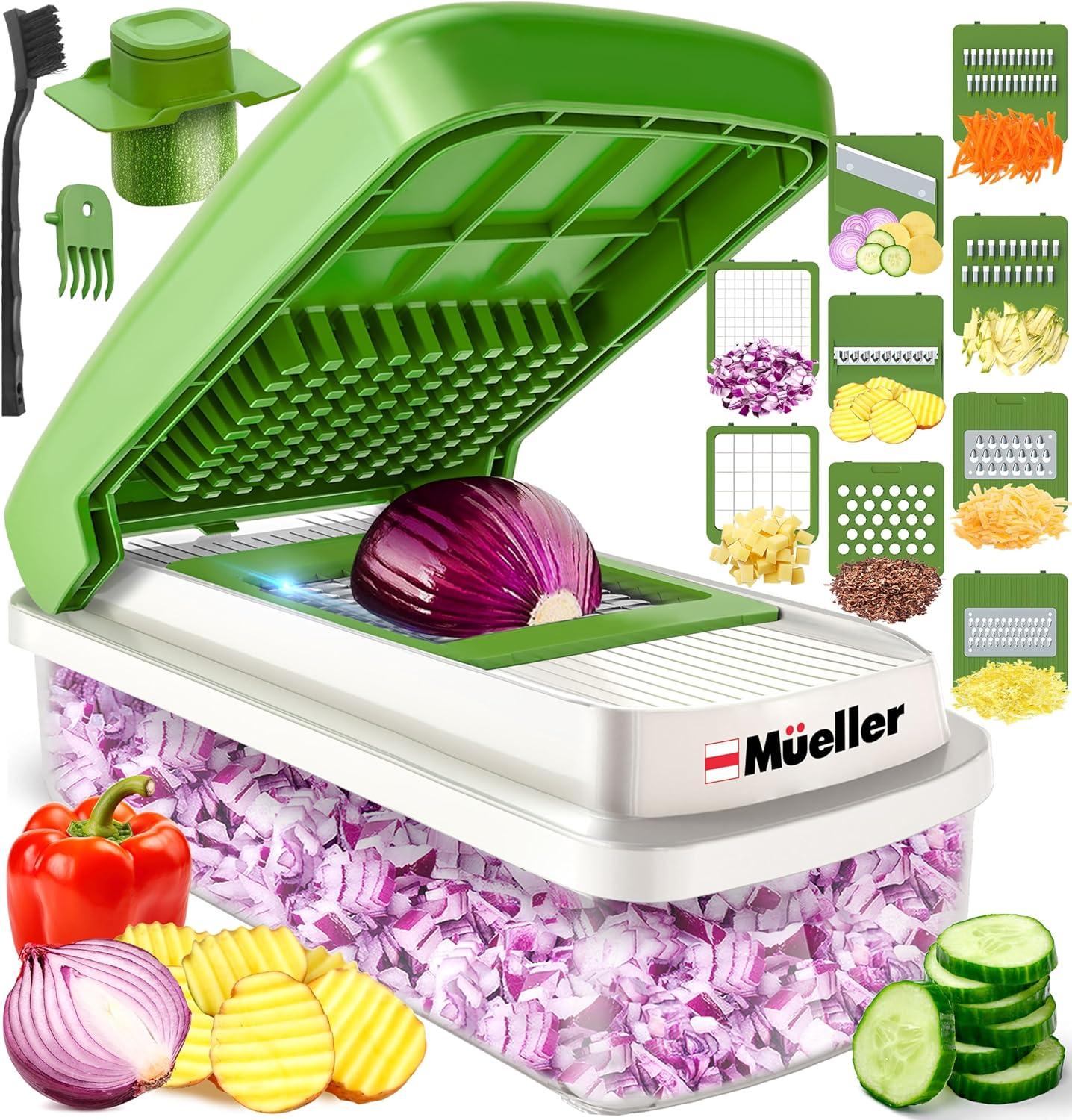 Kitchen Showdown: Mueller's 9-Blade, Mandoline, Cheese Grater, Container, & Dicer Tested for Surprising Efficiency