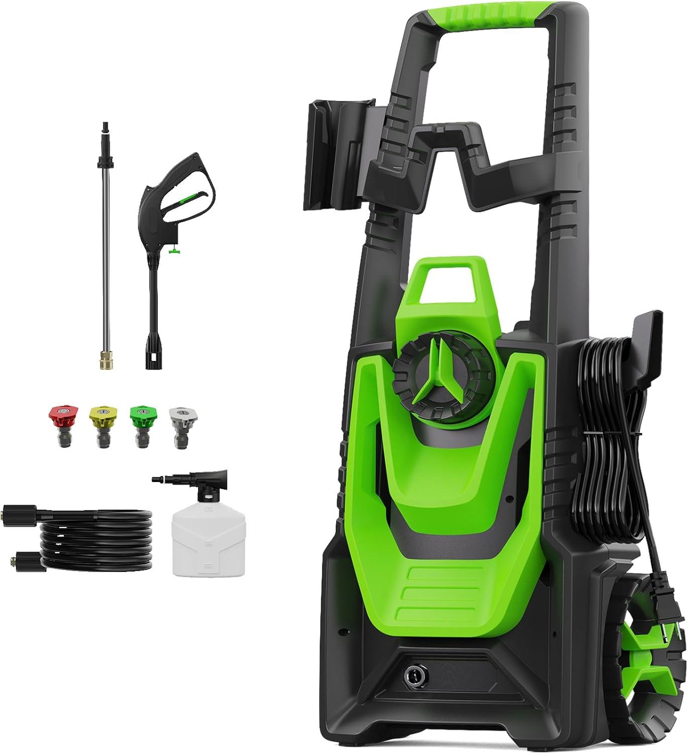Pressure Washer Showdown: 4 Nozzles, 3.4 GPM, Foam Cannon for Quick Cleaning!